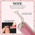 Heart Cat Eye Nail Magnet Tool,4 Pcs Professional Stainless Steel Heart Cat Eye Nail Magnet for Nails for Cat Eye Gel Nail Polish,Suitable for Personal DIY, Nail Studio or Nail Salon