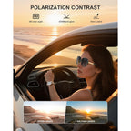 KALIYADI Classic Polarized Sunglasses for Women Trendy Square Ladies Sun Glasses Shades Sparkling Frame UV400 Protection