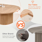 70.8" Oval Table For 4 6 Person, Modern Farmhouse Kitchen Dinner Table For Living Receiption Room, Natural