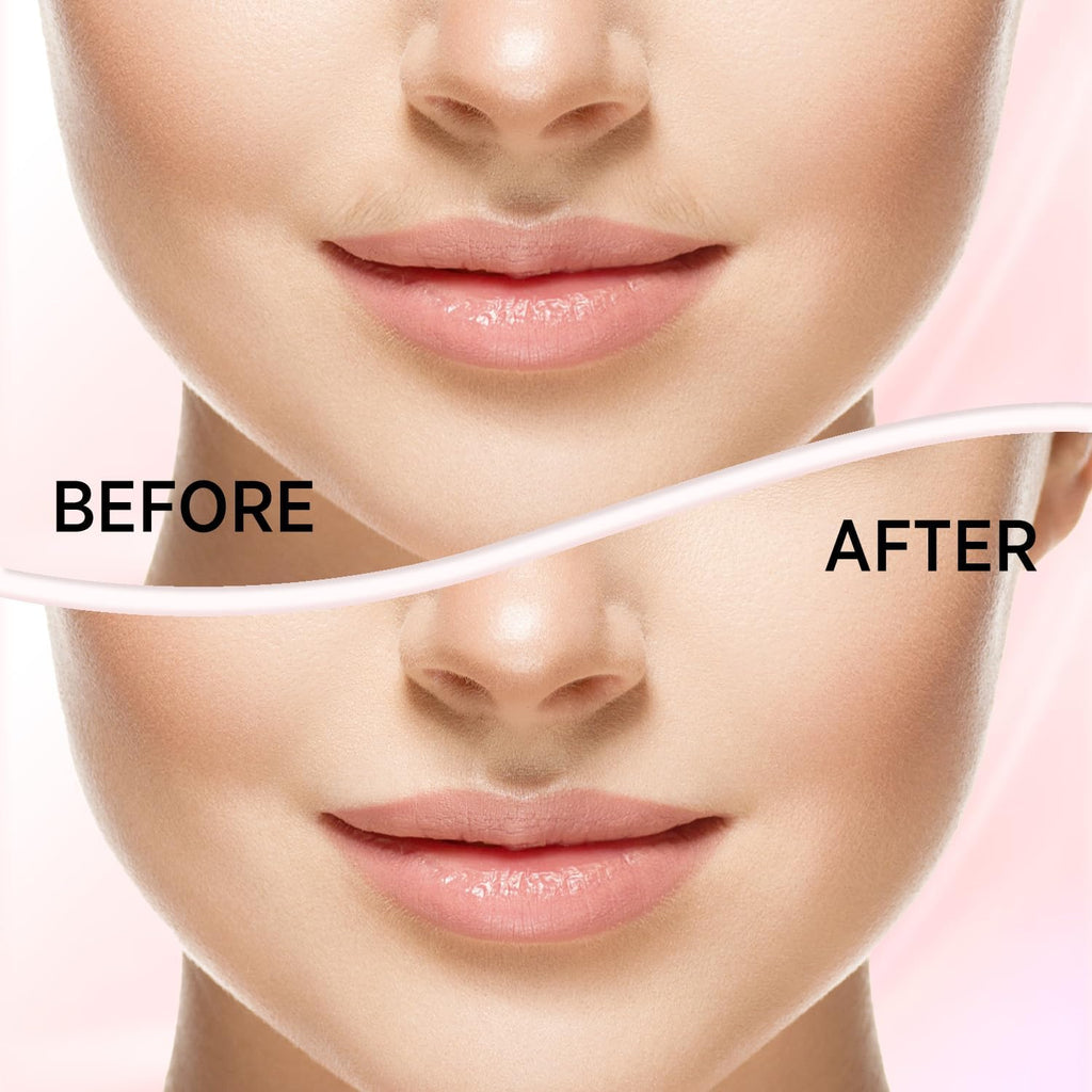 Kradaa Facial Hair Removal for Women: Electric Face Razor with LED Light - Painless & Instant Results Mini Shaver for Travel Use (Rose Gold)