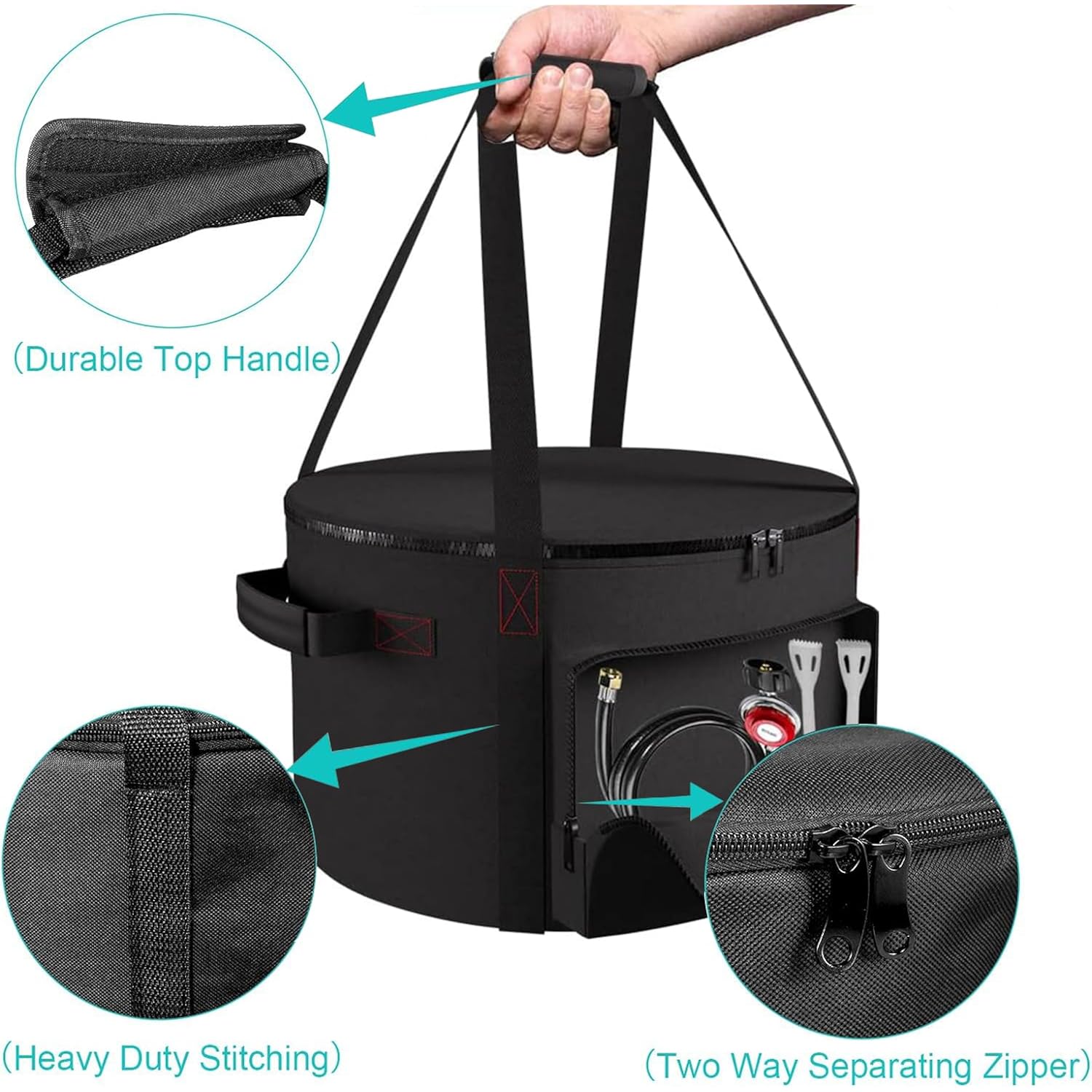 Carrying Bag For Outland Firebowl 823 Outdoor Portable Propane Fire Pit Carrying Bag For Firebowl 870 Water-Resistant 19 Inch Gas Fire Pit Carry Bag For Outland Fire Bowl 893