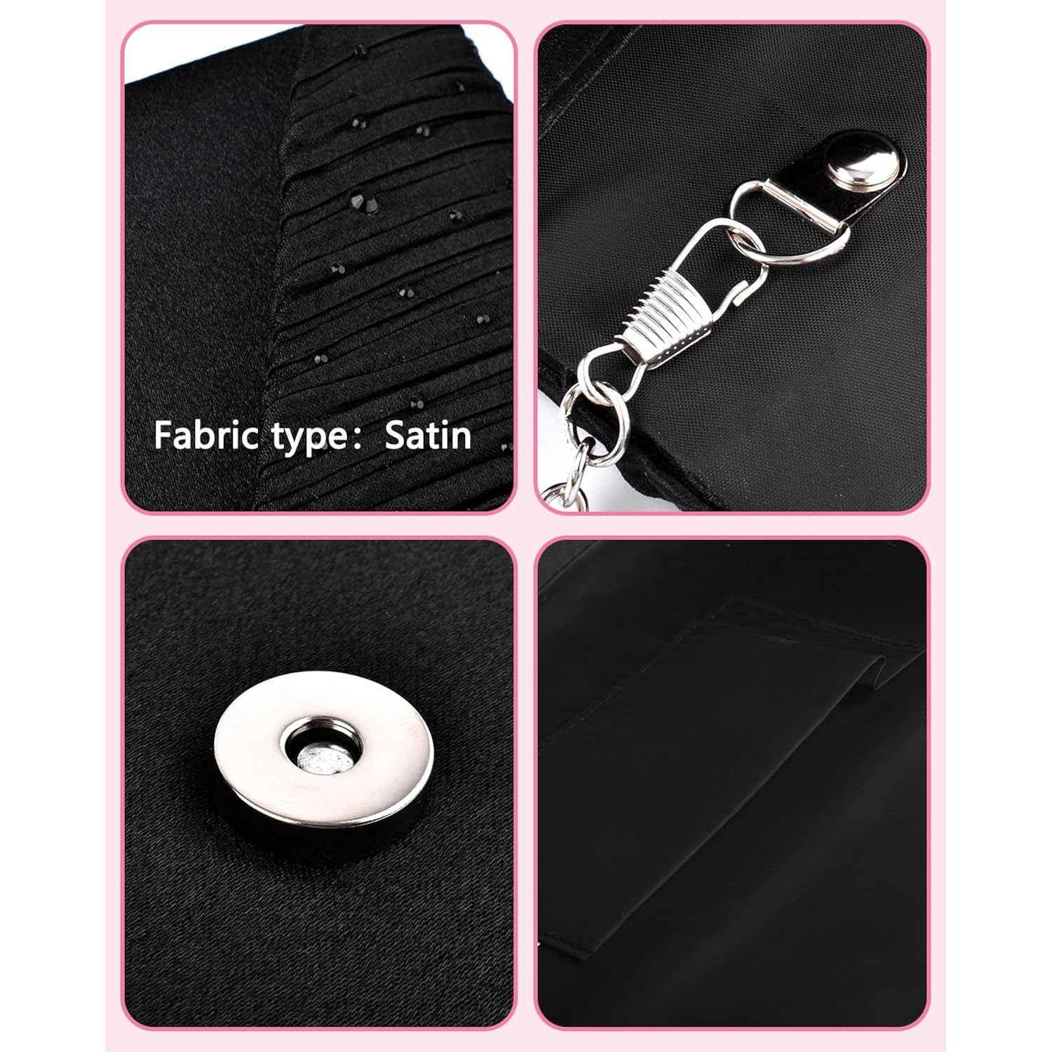 TINDTOP Evening Clutch Purses for Women Handbags for Formal Wedding Party Cocktail Prom Crossbody Shoulder Envelope Bag | for Formal Wedding, Party, Cocktail, Prom, for Formal Wedding, Party