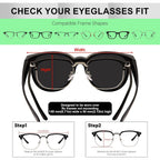 Polarized Fit Over Glasses Sunglasses for Women Stylish Oversized Cover Round UV400 Cat Eye Shades for go out Driving （black/Black+purple/Black）