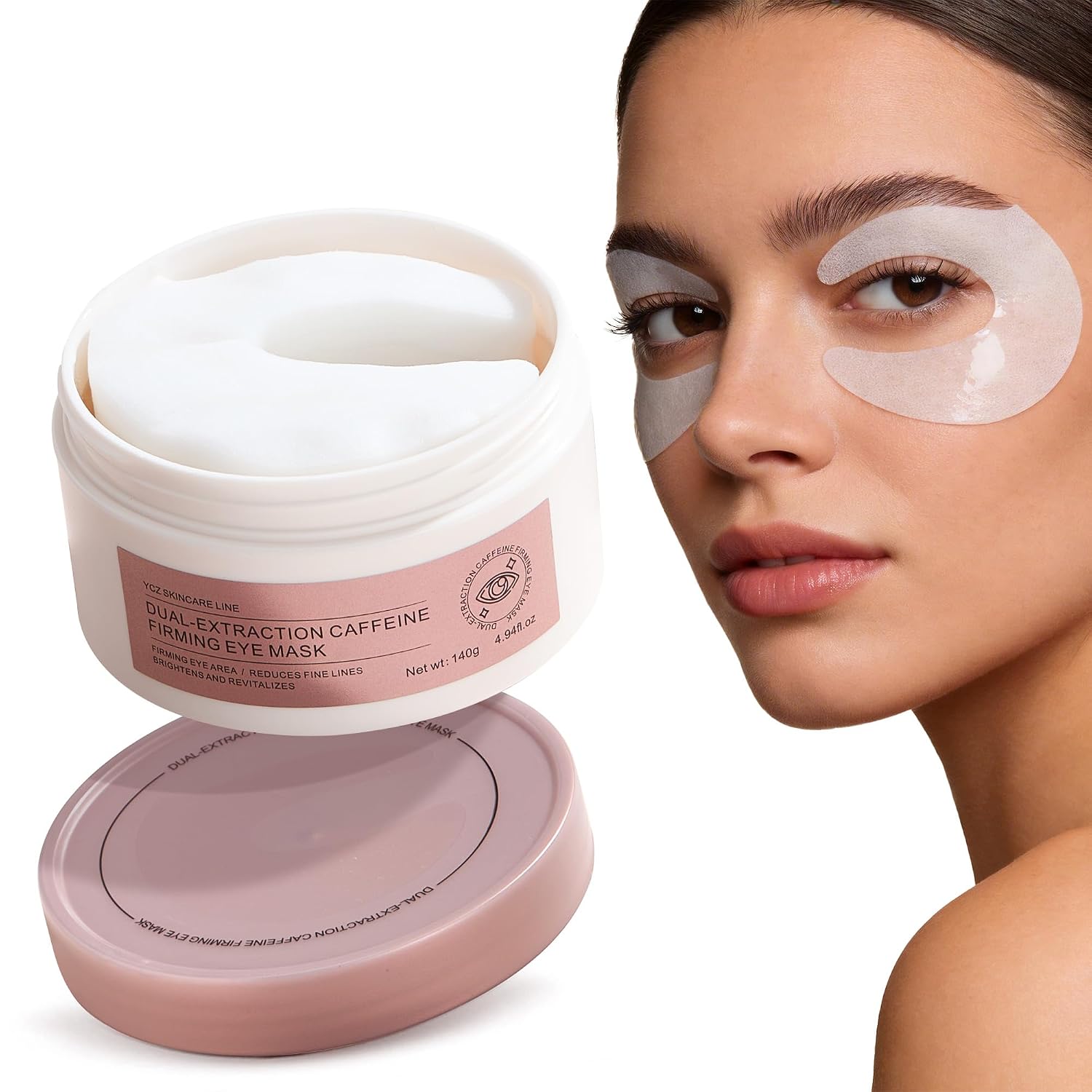 Ycz Eye Patches For Puffy Eyes And Dark Circles, Full Coverage, 60 Pcs