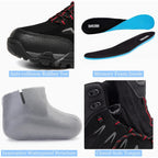 Men'S Waterproof Hiking Boots Non-Slip Lightweight Mid Top Ankle Boot Breathable Hiker Trekking Shoes