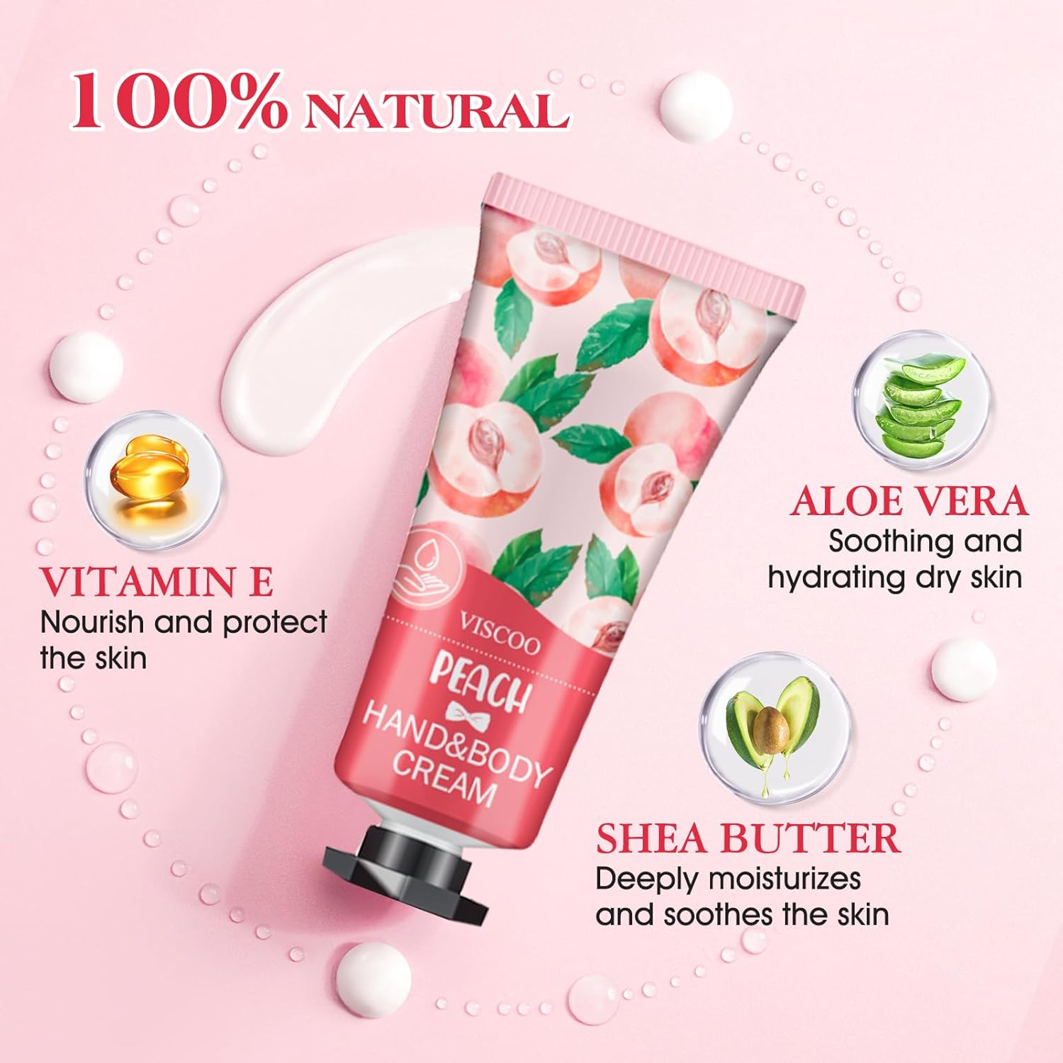 VISCOO 7 Pack Hand Cream Gifts Set for Women, Mothers Day Gifts, Teacher Appreciation Gift, Nurses Week Gift, Bulk Gifts for Women, Moisturizing Mini Hand Lotion Travel Size for Dry Cracked Hands