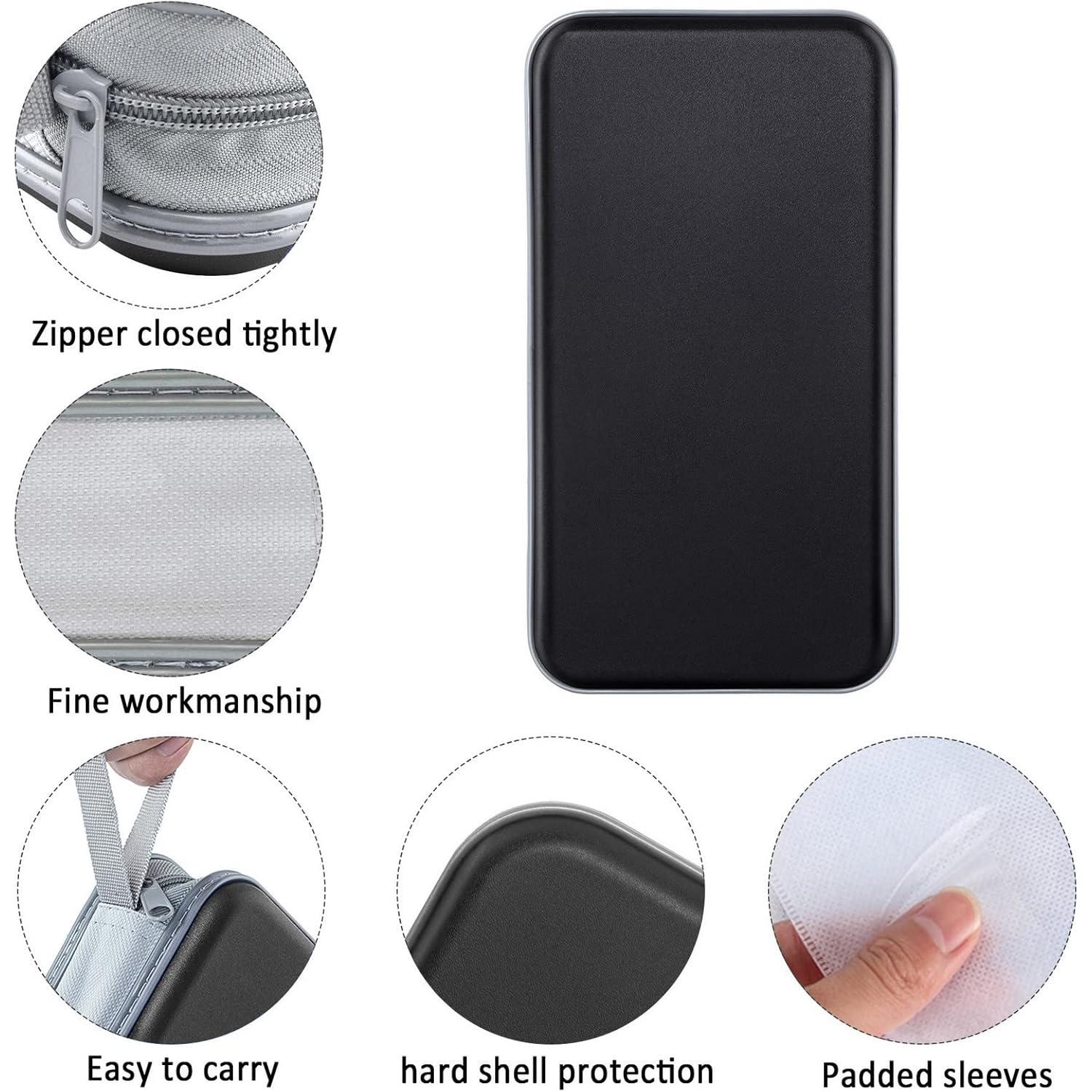 Siveit CD Case, DVD Case Holder 96 Capacity Hard Plastic CD DVD Disc Cases Storage Binder Wallet for Car Home Office Travel (Black)