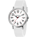 Women's Analog Nurse Watch with Second Hand for Nursing, 12/24 Time, Silicone Band, Easy Read