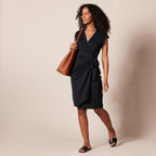 Amazon Essentials Women'S Classic Cap Sleeve Wrap Dress With V Neck (Available In Plus Size)