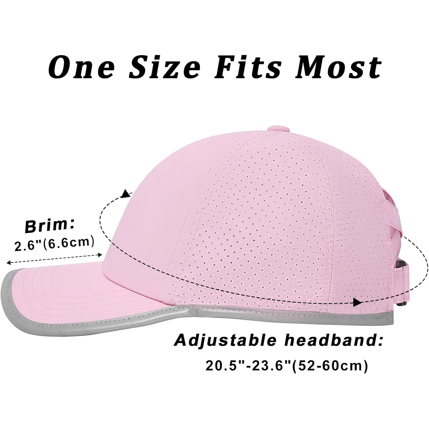 Ponytail Hat for Women, Criss Cross Quick Drying Baseball Cap, Breathable Messy Bun Hat for Outdoor Sports Running Golf Pink