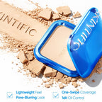 Skintific Ultra Cover Powder Foundation, Full Coverage Matte Finish, One-Swipe Flawless Pressed Powder With Oil Control, Lightweight & Long-Lasting, Pore-Blurring For Oily Skin (02 Ivory)