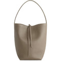 Befen Genuine Leather Bucket Bag For Women, Soft Pebbled Leather Bucket Shoulder Bag, Everyday Casual Tote Bag Minimalist
