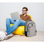 Matein Travel Laptop Backpack, 15.6 Inch College School Computer Bag, Grey | Slim Sturdy Business Daypack, Anti Theft Bookbag, Water Resistant, Gift For Men & Women, Personal Item Bag, Mochilas