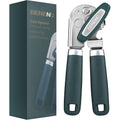Beneno Heavy Duty Hand Can Opener Manual With Magnet, Durable Sharp Carbon Steel Blade Smooth Cutting, Big Effort-Saving Knob & Soft Grip Handle, Multifunctional Kitchen Tool With Bottle Opener, Green