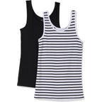 Amazon Essentials Women's Slim-Fit Ribbed Scoop Neck Tank Tops