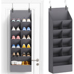 Lifewit 6 Tier Over The Door Shoe Organizer With 11 Large Deep Pockets, Fabric Hanging Shoes Shelf For Closet, Dorm Storage, Fit Up To 12 Pair Shoe Rack Holder For Sneakers, Boots, Gray