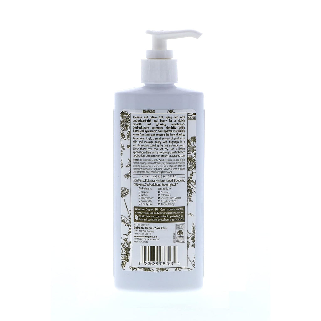 Eminence Organic Skincare Firm Skin Acai Cleanser With Hyaluronic Acid, 8.4 Ounce