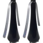 Fly Swatter For Outside/Inside Meal, Picnic, Barbeque, Events - Battery Operated Food Spinning Fan (Black Color, 2Pcs)