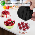 Cherry Pitter Tool 7-In-1, Portable Cherries Seed Remover, Fruit Pit Core Remover For Make Fresh Cherry Dishes, Cherry Pie And Jam And Cocktail Cherries