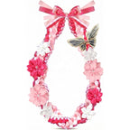 Lyrow 50" Graduation Lei 2026 Double Braided Graduation Ribbon Money Lei with 4 Satin Flower Handmade Grad Necklace Class of 2026 Grad Gift Accessories for Men Women