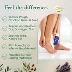 Dry Cracked Heels Repair | Organic Foot Cream for Dry Feet & Callus with Jojoba, Lavender, Almond, Olive & Vitamin E Oil | Natural Foot Balm & Moisturizer for Skin | Hydrating Foot Treatment | 3.4 oz