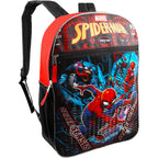 Spider-Man Backpack With Lunchbox Set For Boys School Bundle, More | 16In Large Durable Spider Man Bookbag W/ Insulated Lunch Box Plus Water Bottle, Stickers, More - Spiderman School Supplies