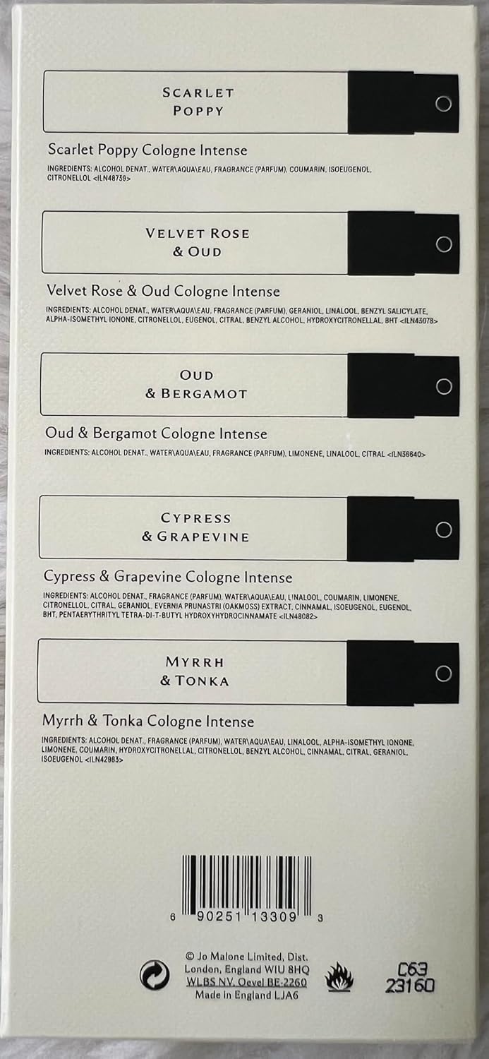 Jo Malone Cologne Intense Discovery Collection 5 Mini Perfume * 1.5ml Each