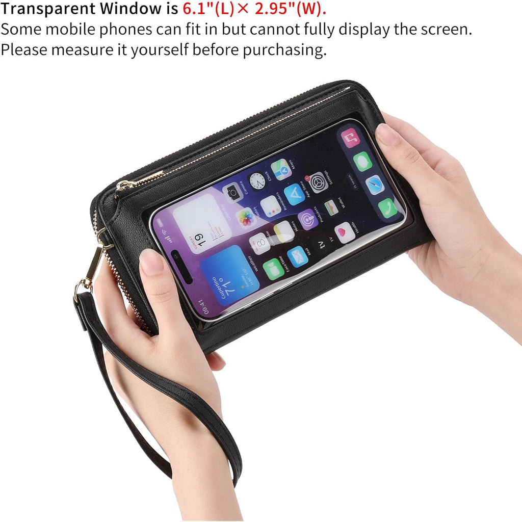 GOIACII Phone Purse Crossbody Bags for Women Small Travel Wallet Touch Screen RFID Blocking