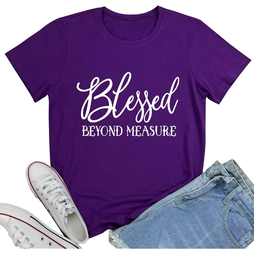 Graphic T-Shirts for Women Faith Shirts for Women Purple