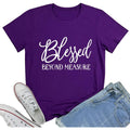 Graphic T-Shirts for Women Faith Shirts for Women Purple
