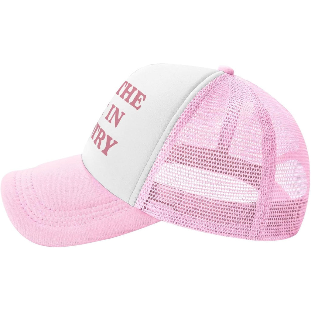 Funny Trucker Hats for Women Hot Pink Funny Gag Baseball Cap for Girls Women Men Hat I Put the Cunt in Country