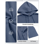 Men'S Cotton Linen Shirts Short Sleeve Casual Button Down Hoodies Summer Hawaiian Beach Top With Drawstring