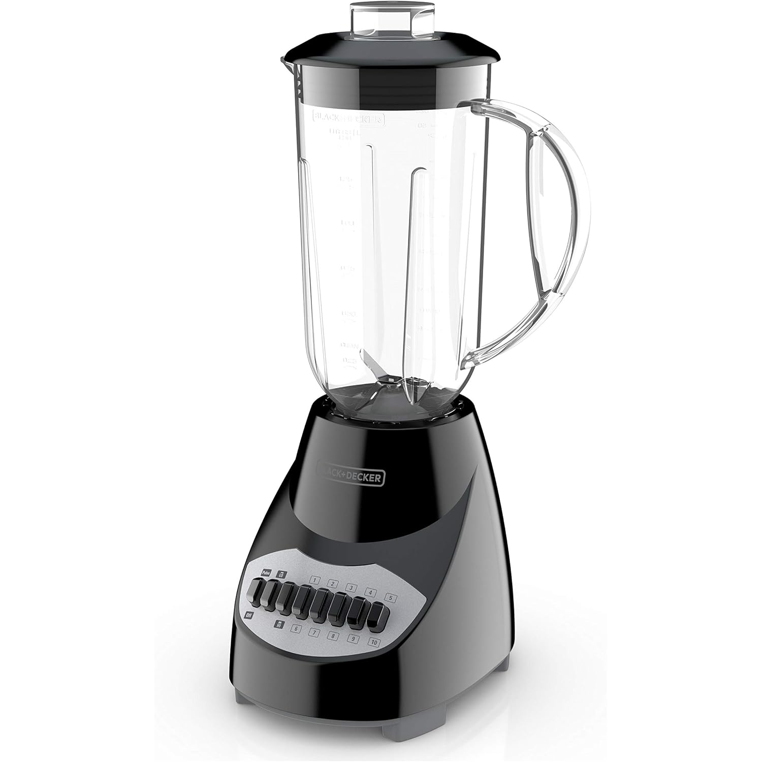 BLACK+DECKER Crush Master Blender, 10-Speeds with Stainless Steel Blades, Black, BL2010BP