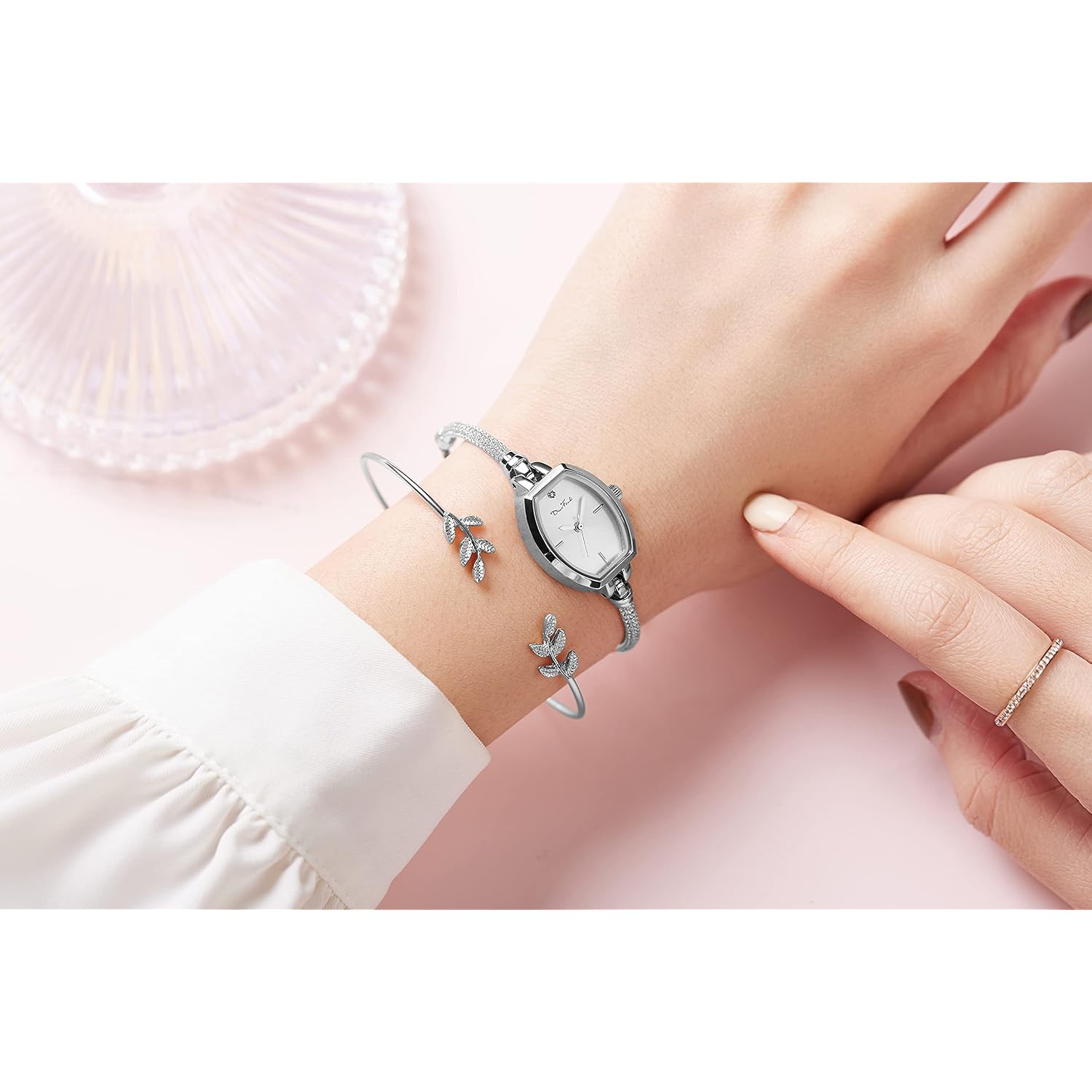 Petite Bracelet Watch For Women, Gifts For Girlfriend Diamond Dress Analog Watch Waterproof