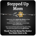 Love You This Much Sentimental Stepped Up Mom 18k Gold Sunflower Bracelet | 6.5-8" Adjustable | Meaningful Bonus Mom Gift | Birthday Gift for Stepmom | Best Stepmother | Luxury Gift Box