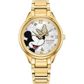 Citizen Ladies Eco-Drive Mickey Mouse Watch, Gold-Tone Stainless Steel Case & White Mother-Of-Pearl Dial (Style: Fe6192-51D)