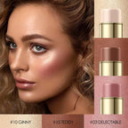 3 Pcs Neutral Contour Stick Set,Professional Makeup Kit For All Skin | Falocutus Cream Blush & Highlighter Bronzer Pen,Long Lasting & Smooth Natural Face Contouring Illuminator