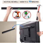 No Drill Drywall Tv Mount, No Stud Tv Wall Mount For Most Brand 22-55 Inch Tvs Up To 100 Lbs, Easy Install No Stud Studless Tvs Wall Mount, Include All Hardware- Level Bubble Meter