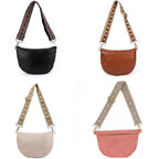 The Fiona | Woven Bum Bag | Stylish Woven Crossbody Bag | Adjustable Strap For Travel Festivals & Everyday