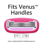 Amazon Basics Women's 5-Blade Razor for Smooth, Close Shave, FITS Amazon Basics Handle and Venus Handles, Includes 1 Handle, 2 Cartridges & 1 Shower Hanger