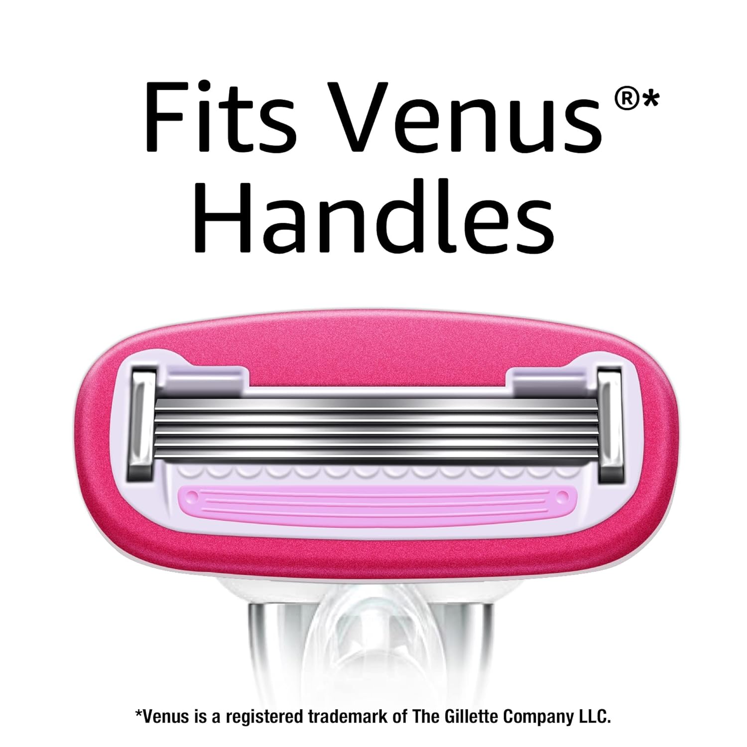 Amazon Basics Women's 5-Blade Razor for Smooth, Close Shave, FITS Amazon Basics Handle and Venus Handles, Includes 1 Handle, 2 Cartridges & 1 Shower Hanger