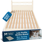 Slatsure Queen Size Bunkie Board – Heavy Duty Vertical Bed Slats & Foldable Wooden Support Board For Sagging Mattress Or Platform Bed Frame, Box Spring Alternative And Replacement
