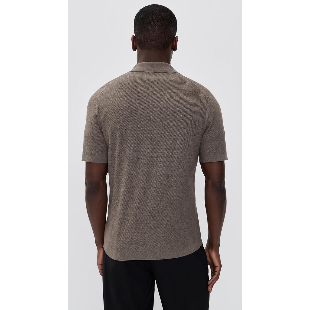 Theory Men'S Brenan Johnny Collar Polo In Fine Bilen