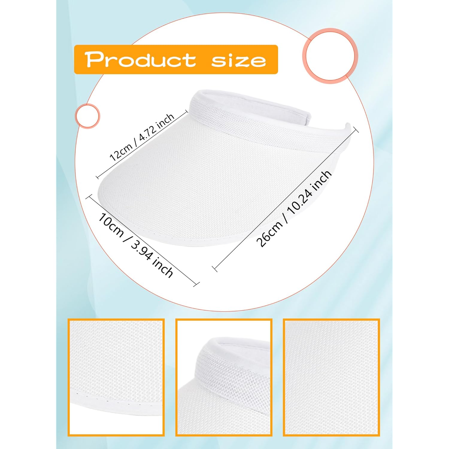 6 Pack Adult Sun Visor Hats Wide Brim Sun Visors UV Protection Summer Beach Visor for Women Girls Outdoor Running