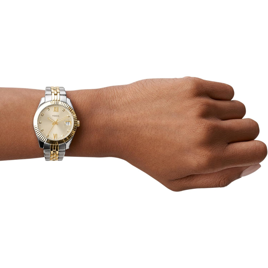 Fossil Women'S Watch, Scarlette Quartz Stainless Steel Three-Hand Watch For Women