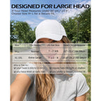 Zylioo Xl Xxl Big Head Baseball Cap, 100% Cotton Adjustable High Crown Hat | Roomy Large Size Fit - Fits 23.6"-24.8" / 60-63 Cm, Made For Men And Women Who Feel Squeezed In Standard Sizes.