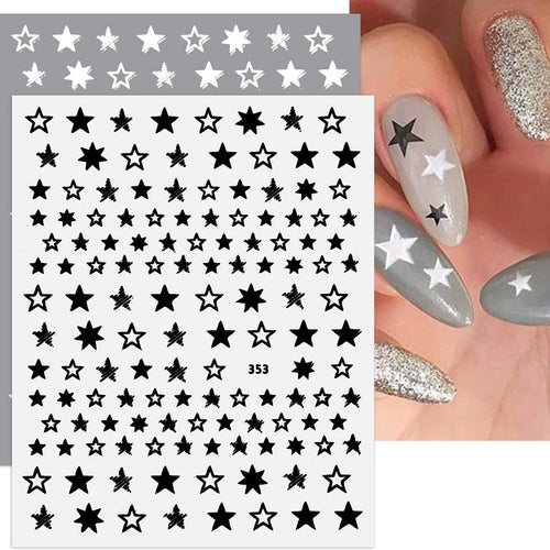 12 Sheets Star Nail Stickers,8 Colors Self-Adhesive 4th of July Nails Decals,Independence Day Nail Decorations for Women Girls DIY Manicure