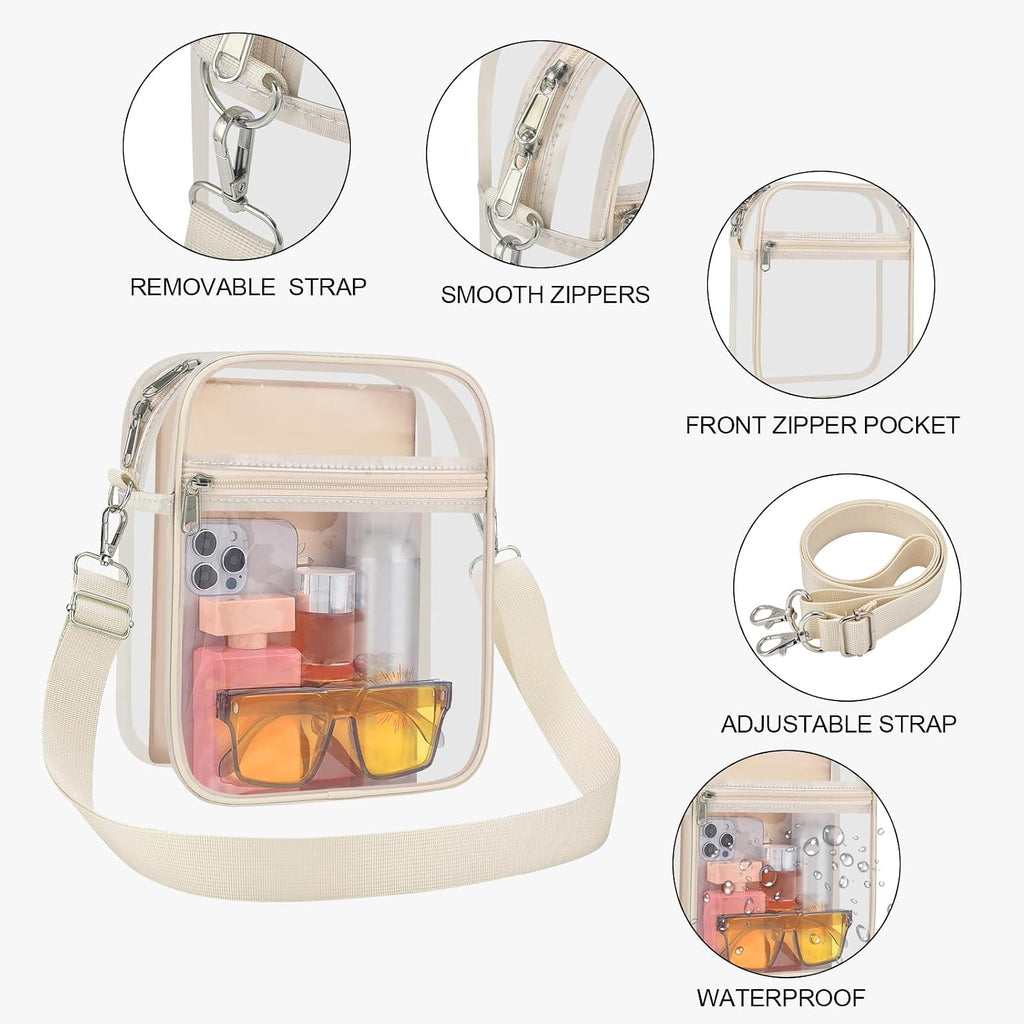Clear Purse Stadium Transparent Messenger Bag Stadium Approved For Men And Women Clear Crossbody Bag