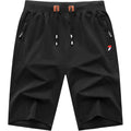 Geek Lighting Mens Shorts Casual Cotton Drawstring Zipper Pockets Elastic Waist Lightweight Summer Athletic Beach Shorts