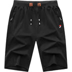 Geek Lighting Mens Shorts Casual Cotton Drawstring Zipper Pockets Elastic Waist Lightweight Summer Athletic Beach Shorts